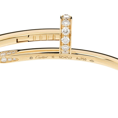 Cartier 18K Yellow Gold Diamond Juste Un Clou Bracelet 16 4 of 5