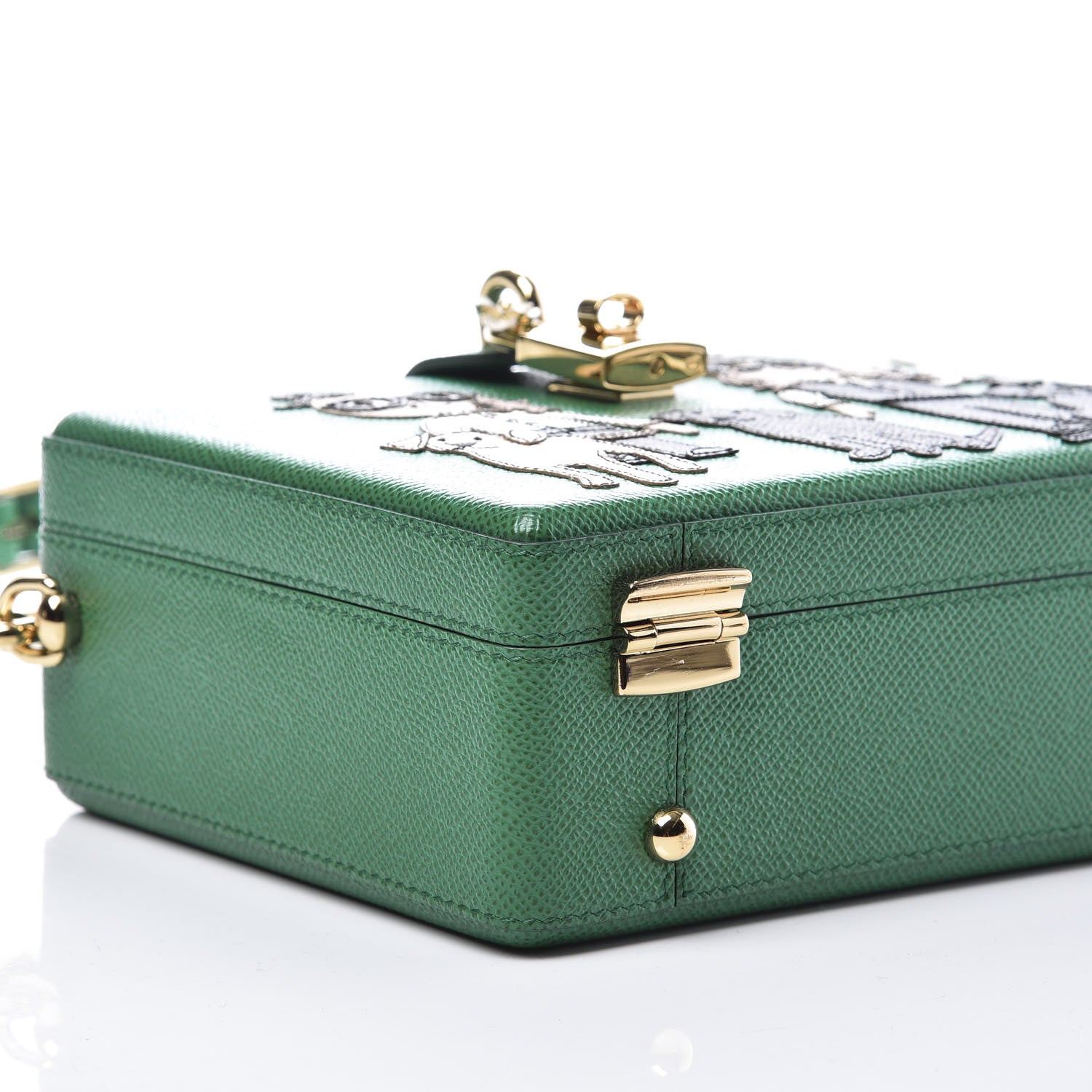 Dolce & Gabbana Dauphine Family Patch Box Bag Green 5 of 8