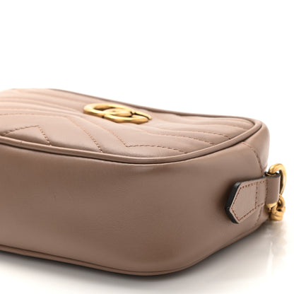 Gucci Calfskin Matelasse Mini GG Marmont Chain Shoulder Bag Porcelain Rose 8 of 9