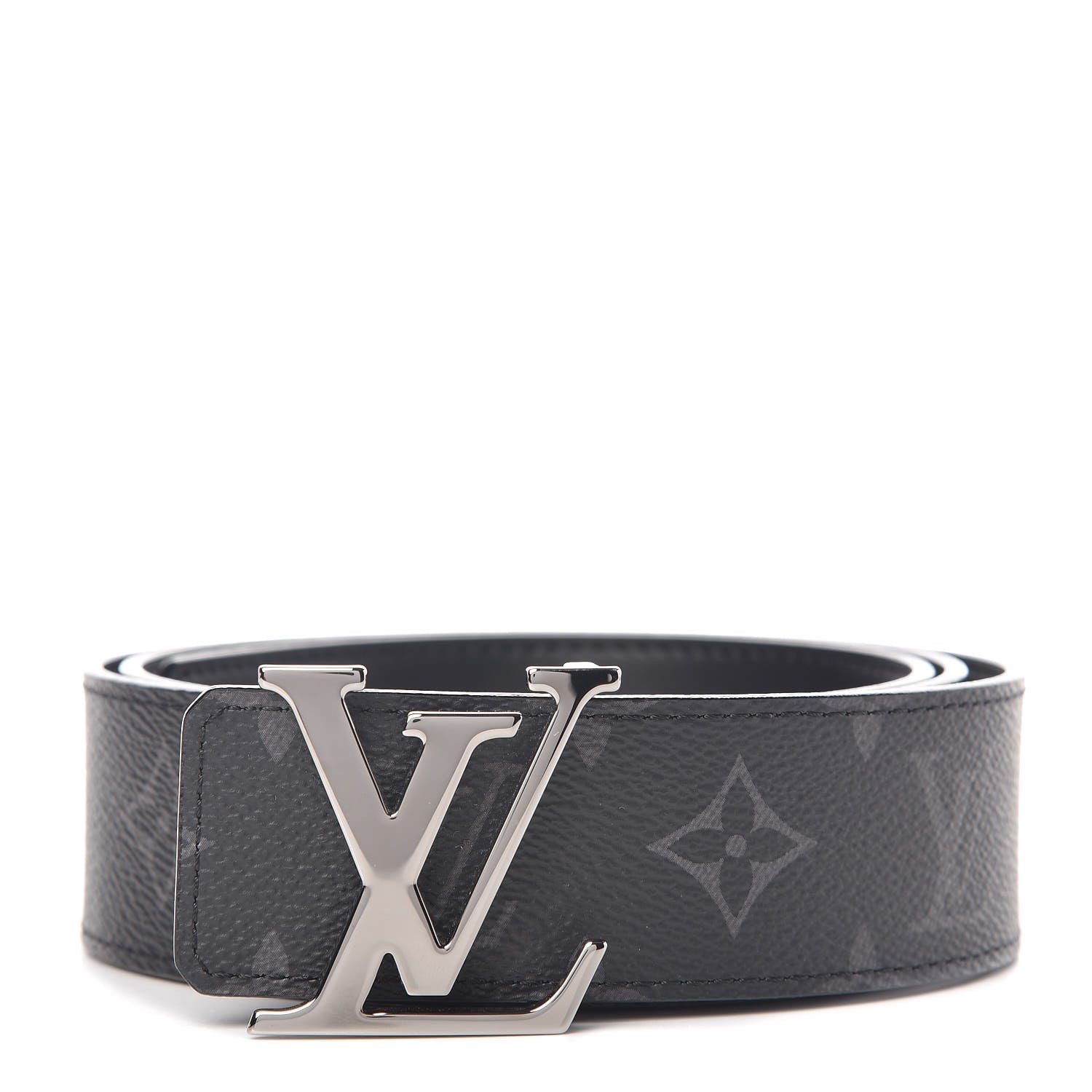 Louis Vuitton Monogram Eclipse Taigarama 40mm LV Initiales Reversible Belt 90 36 Black 1 of 6