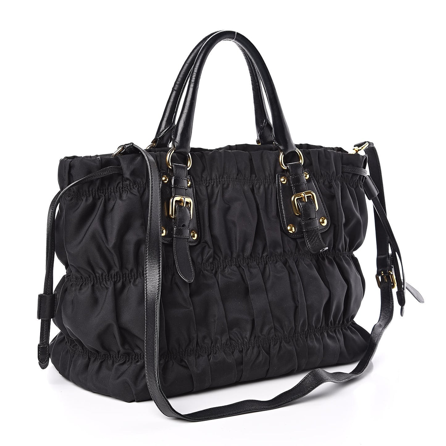 Tessuto Nylon Gaufre Tote Black