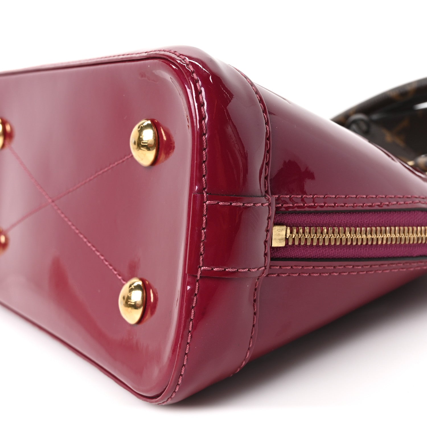 Louis Vuitton Patent Monogram Alma BB Magenta 9 of 9