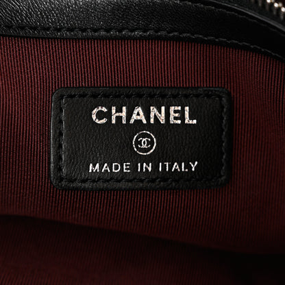 Chanel Lambskin Quilted Large Cosmetic Case Black 6 of 8