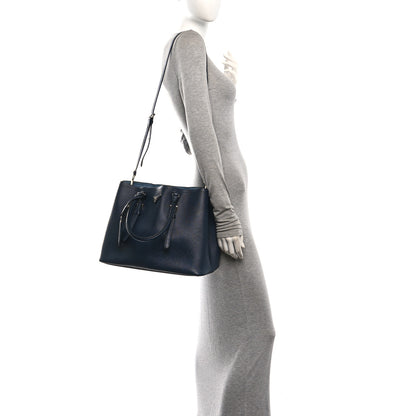 Prada Saffiano Cuir Medium Double Handle Tote Baltico Astrale 2 of 14