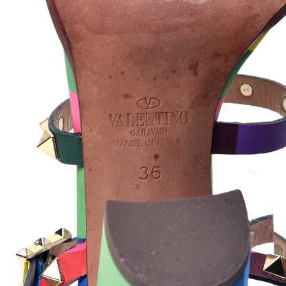 Valentino Garavani Calfskin 1973 Rockstud 90mm City Sandals 36 Multicolor 8 of 9
