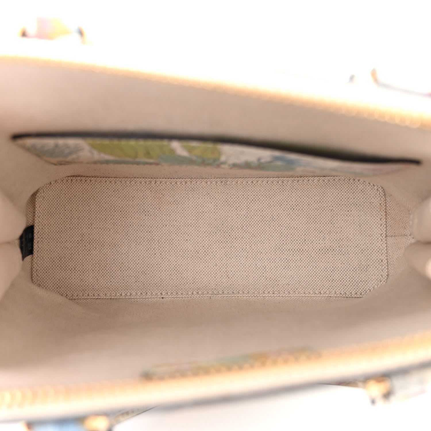 Gucci New Shangai Calfskin Tiger Savanah Web Mini Horsebit 1955 Top Handle Bag Chalky White Multicolor 5 of 10