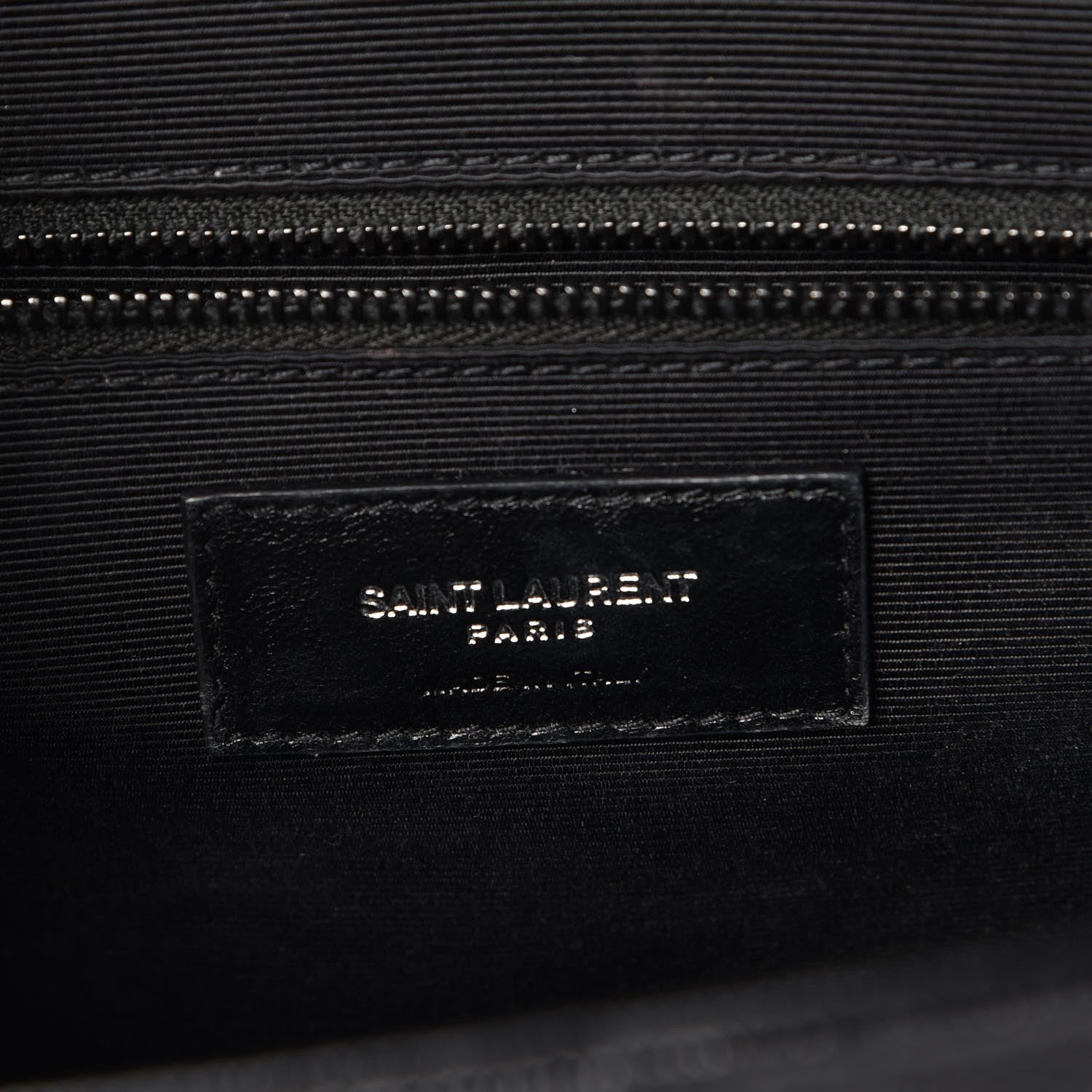 Saint Laurent Grain De Poudre Textured Mixed Matelasse Large Triquilt Monogram Monochrome Satchel Black 7 of 8