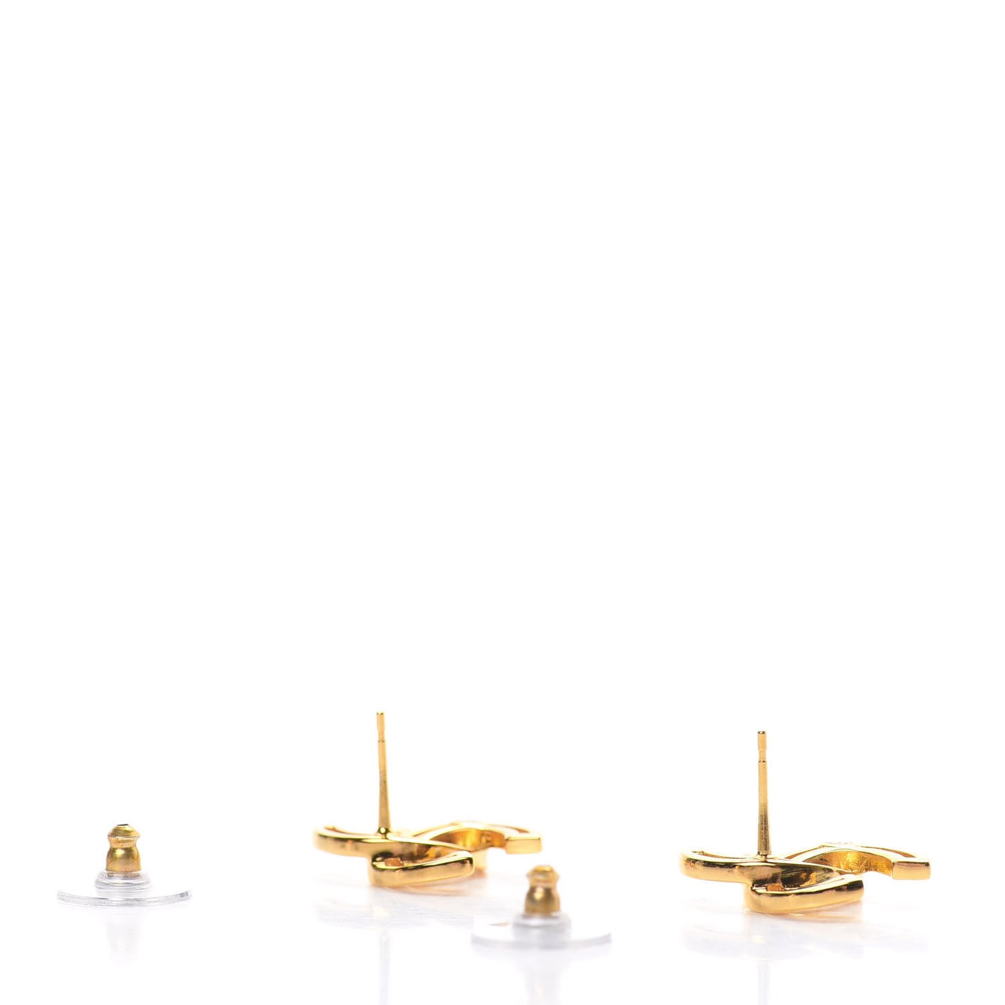 Metal Obazine CC Earrings Gold