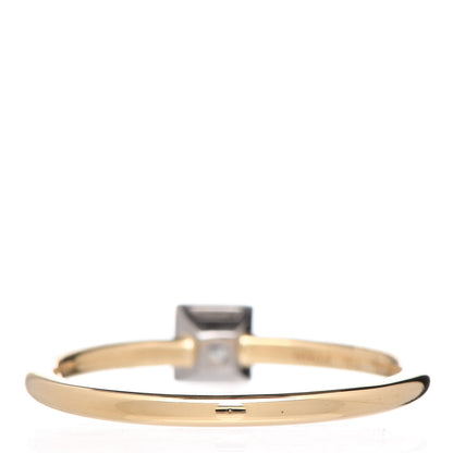 Tiffany 18K Yellow Gold Platinum Diamond .15ct Square Bezet Ring 52 6 3 of 5