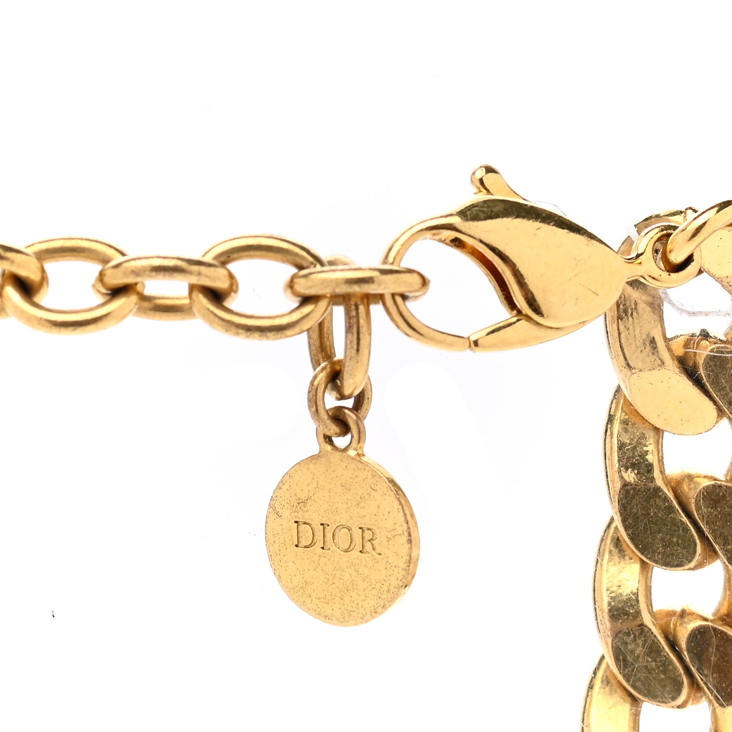 Christian Dior Metal CD Choker Necklace Gold 5 of 6