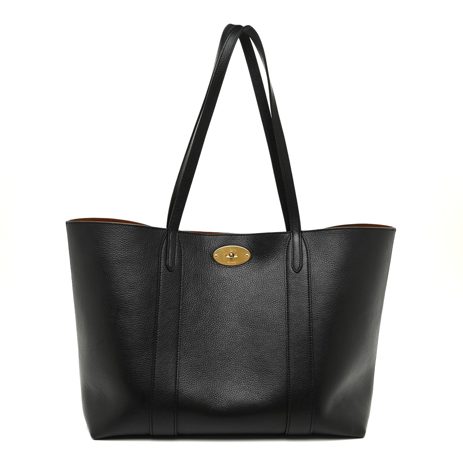 Mulberry Small Classic Grain Bayswater Tote Black 1 of 16