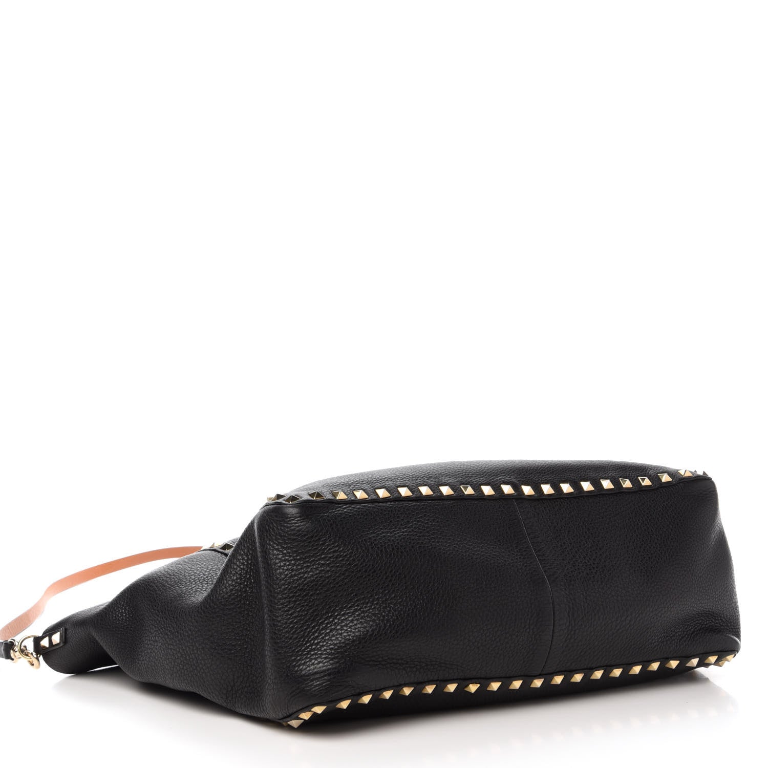 Valentino Garavani Pebbled Calfskin Medium Rockstud Reversible Tote Black Light Cuir 5 of 22