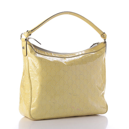 Gucci Patent Guccissima Pocket Hobo Yellow 3 of 15