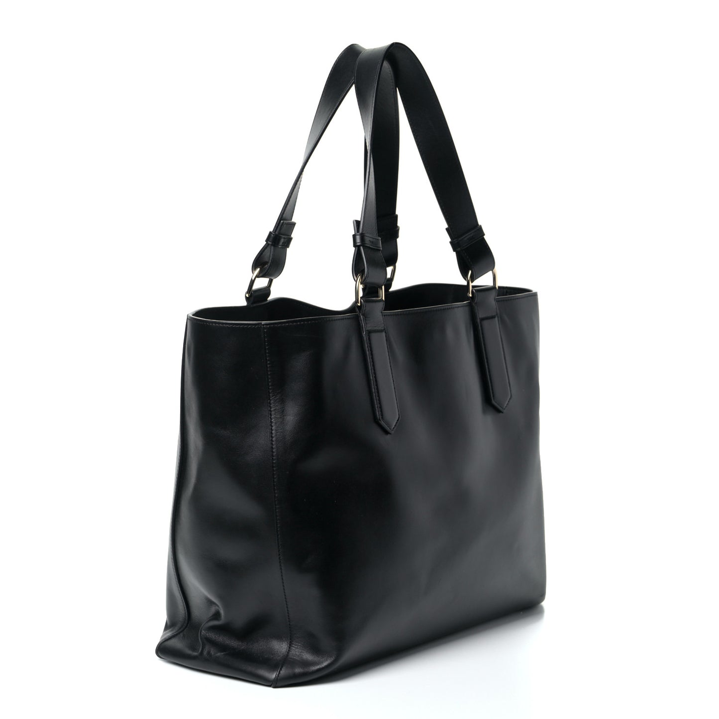 Calfskin Shopper Tote Black