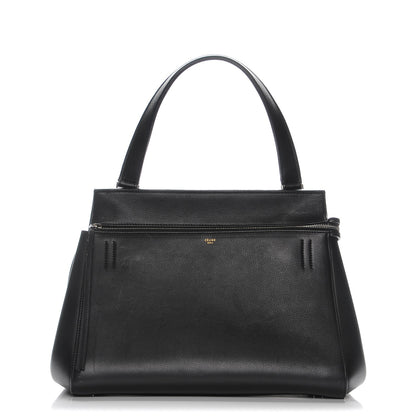 Celine Supple Calfskin Medium Edge Shoulder Bag Black 1 of 9