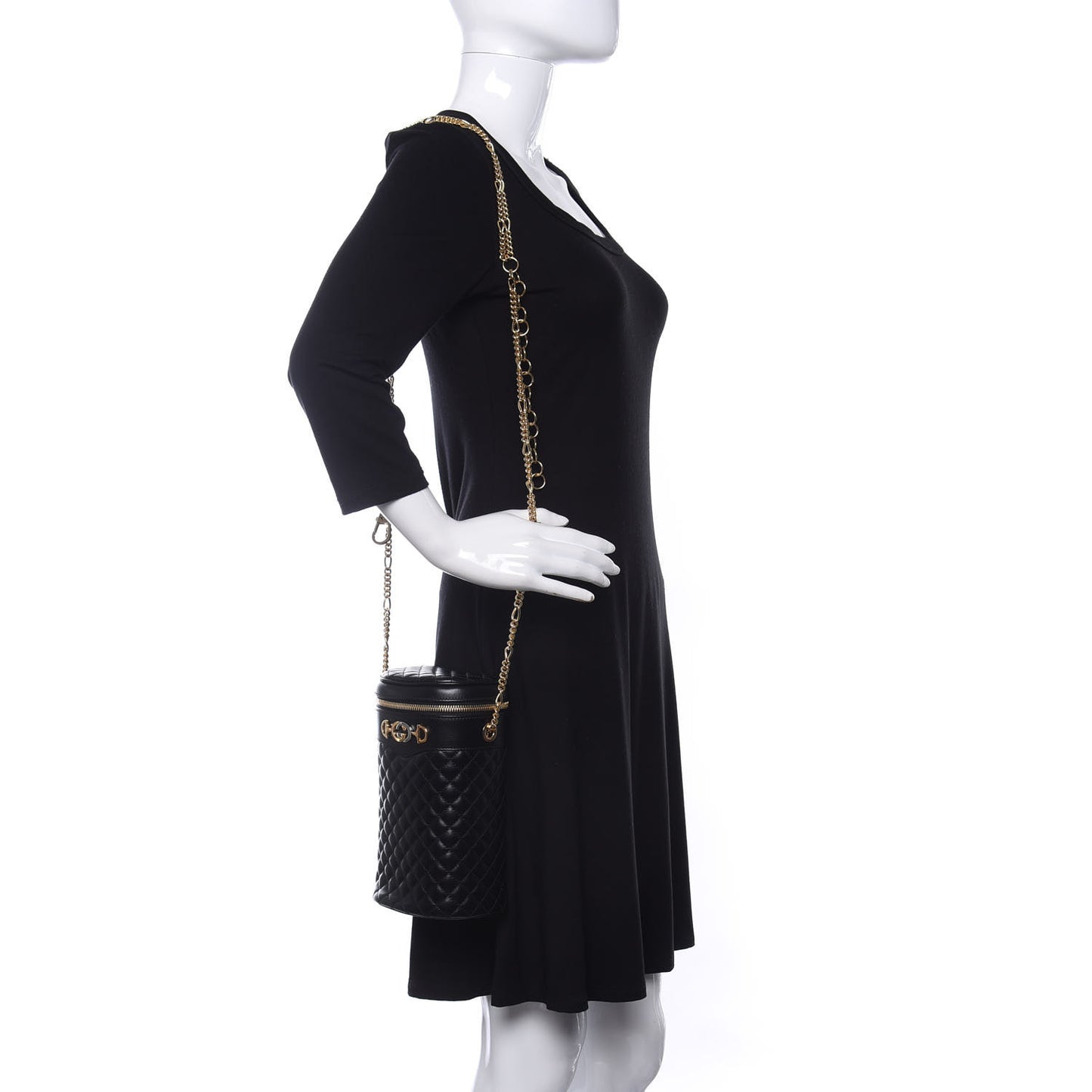 Calfskin Trapuntata Zumi Belt Bag Black