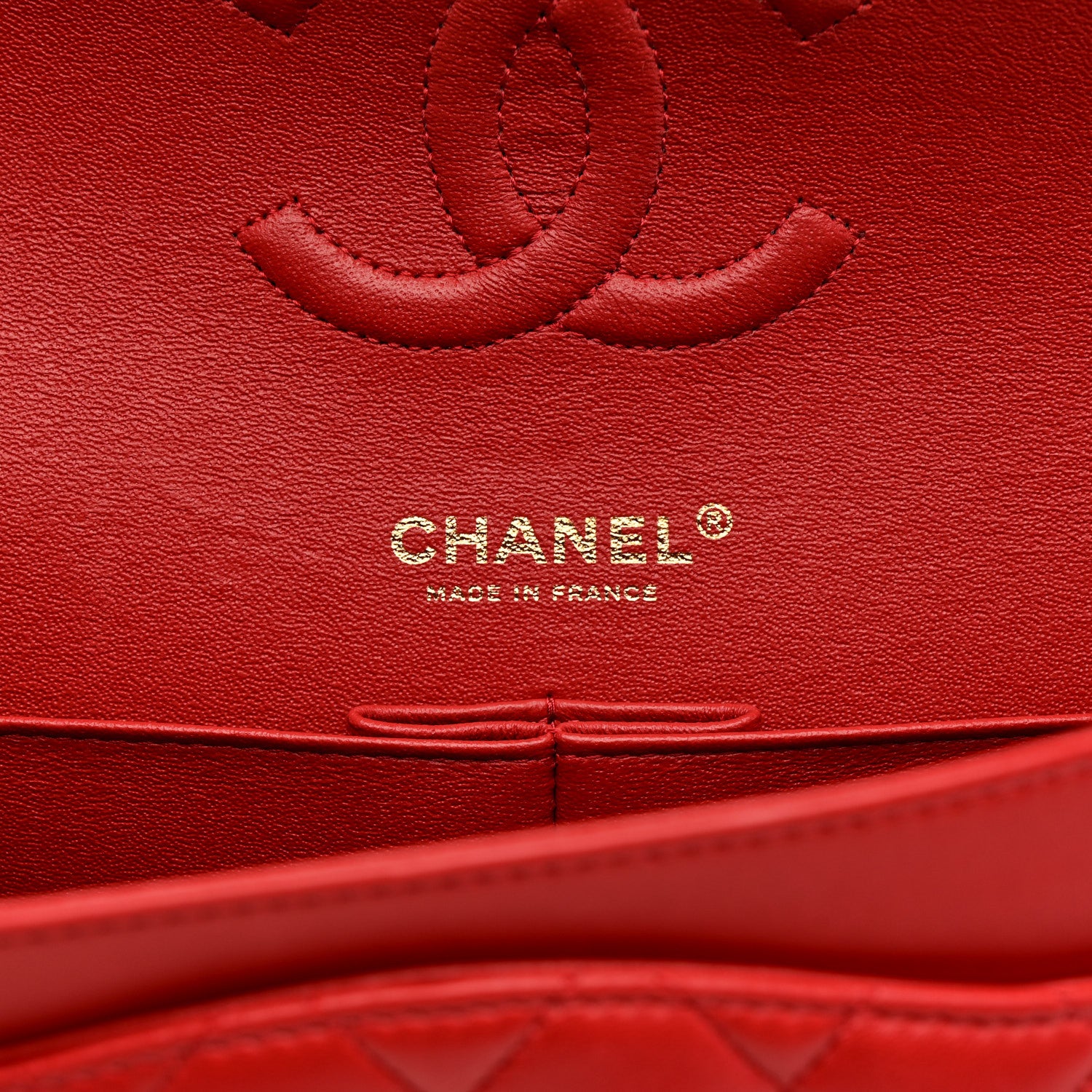 Chanel Lambskin Quilted Medium Double Flap Red 6 of 15