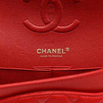 Chanel Lambskin Quilted Medium Double Flap Red 6 of 15