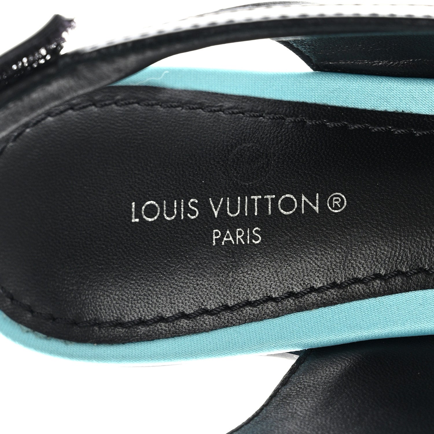 Louis Vuitton Calfskin Archlight Slingback Pumps 37.5 Black Blue 7 of 10