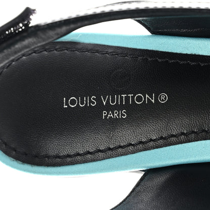 Louis Vuitton Calfskin Archlight Slingback Pumps 37.5 Black Blue 7 of 10