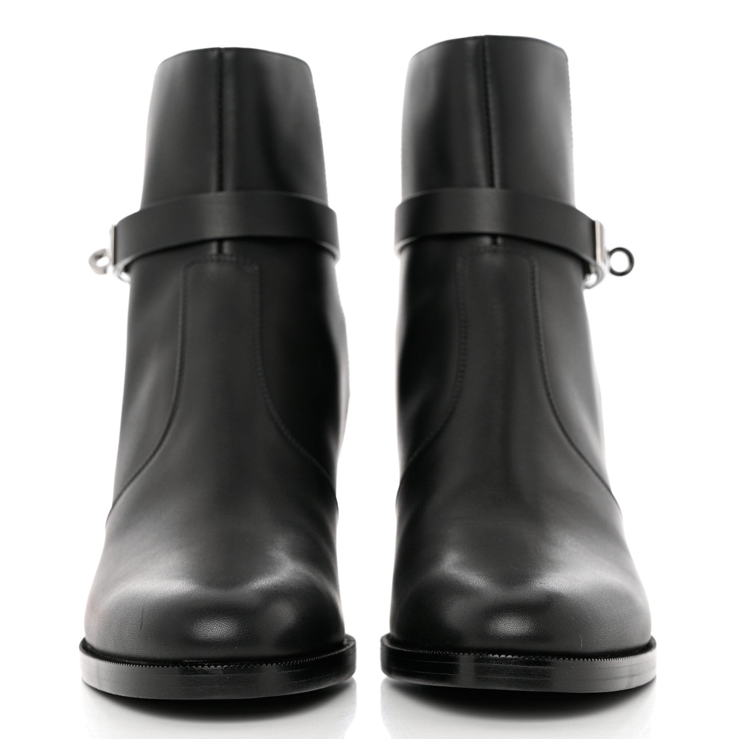 Hermes Calfskin Frenchie 50 Ankle Boots 36 Black 2 of 11