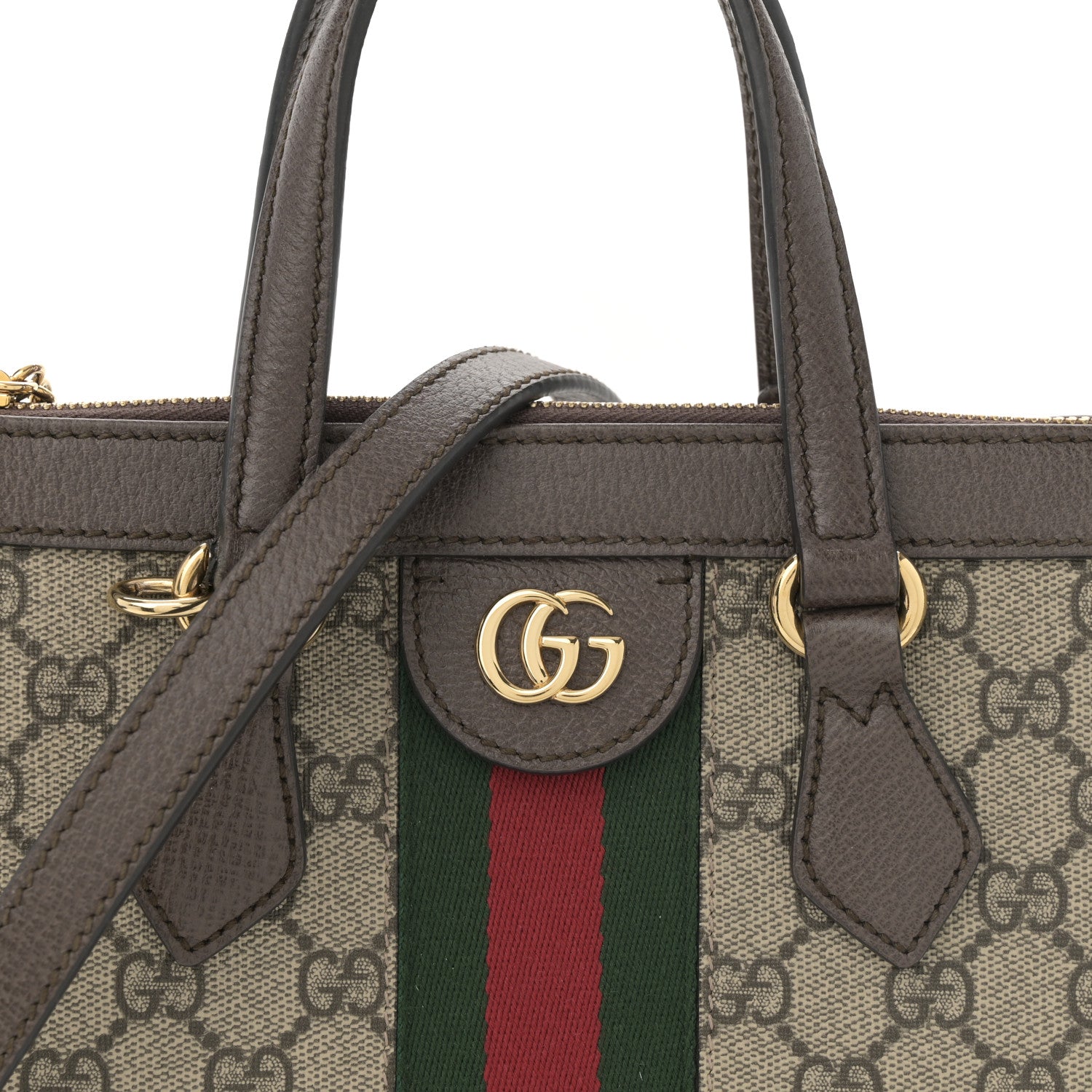 Gucci GG Supreme Monogram Small Ophidia Tote Bag Brown 8 of 12