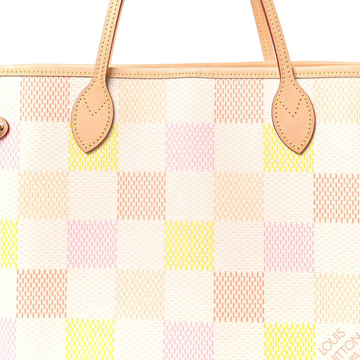 Damier Giant Neverfull MM Peach