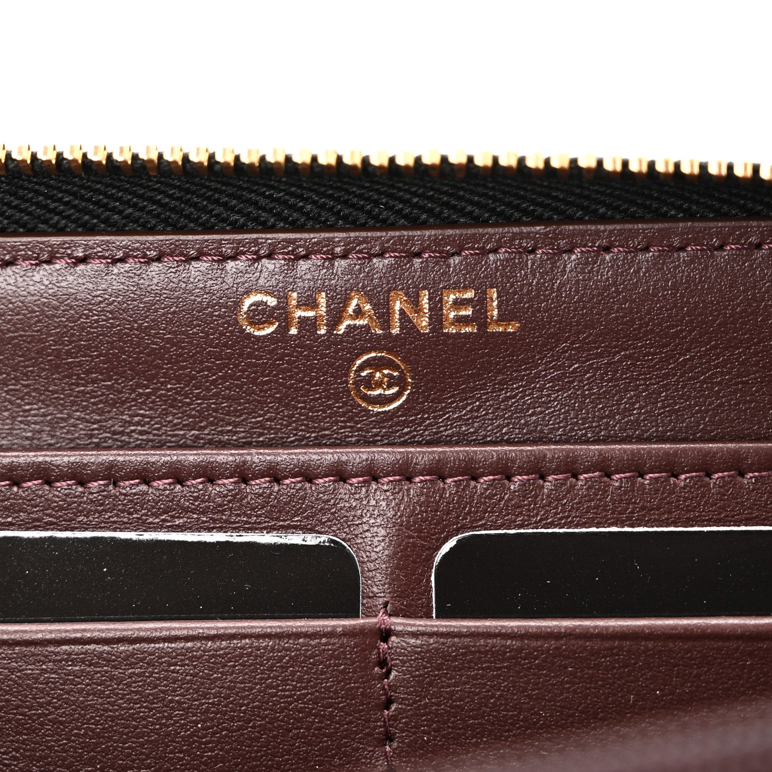 Chanel Caviar Quilted Large Gusset Zip Around Wallet Black 6 of 10