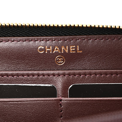 Chanel Caviar Quilted Large Gusset Zip Around Wallet Black 6 of 10