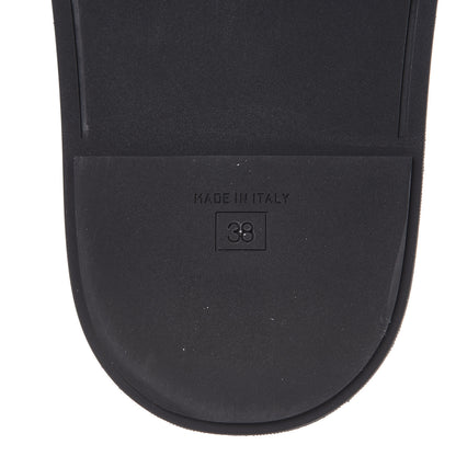 Fendi X FILA Glazed Fabric Calfskin FF 1974 Mania Slide Sandals 38 Mogano Panna Blueberry Caipiroska 7 of 9
