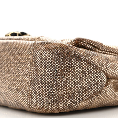Bulgari Metallic Karung Matelasse Mini Serpenti Cabochon Crossbody Gold 10 of 13