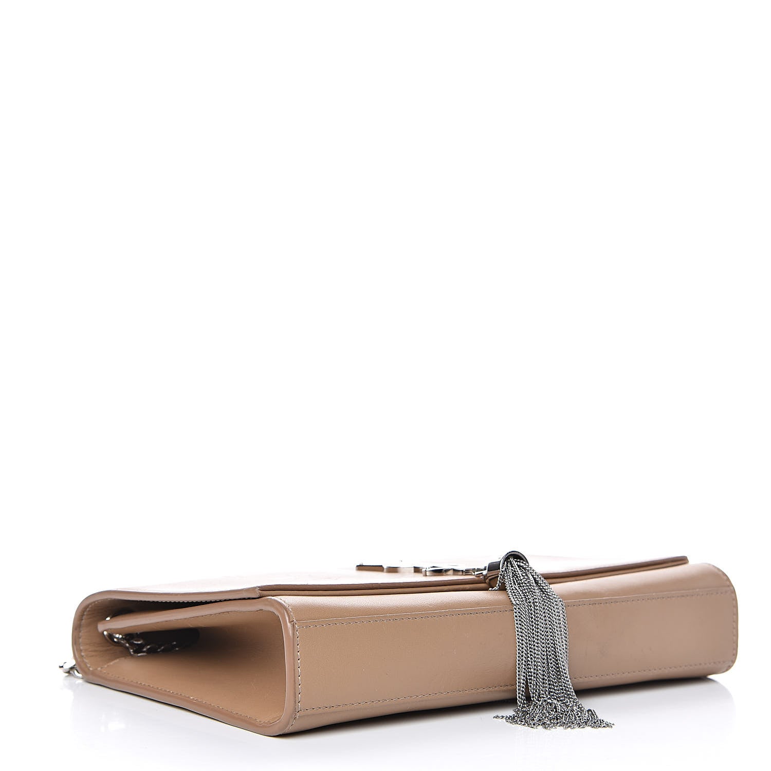 Saint Laurent Smooth Calfskin Medium Classic Monogram Kate Tassel Satchel Dark Beige 4 of 21