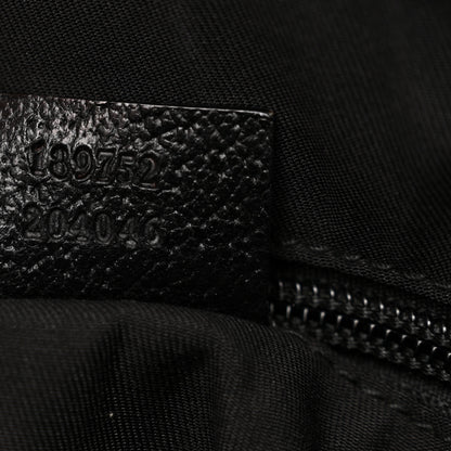 Gucci Monogram Web Medium Half Moon Hobo Black 7 of 14