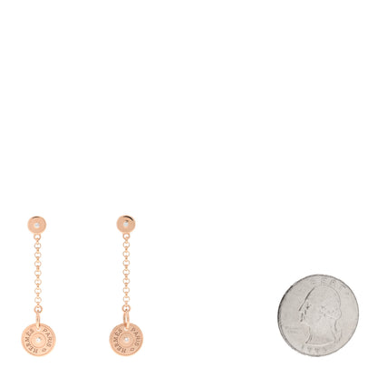 Hermes 18K Rose Gold Diamond Gambade Clou de Selle Earrings 2 of 5
