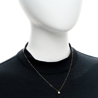 Parker & West by FASHIONPHILE 18K Yellow Gold Diamond .42ct Solitaire Pendant Necklace 2 of 6