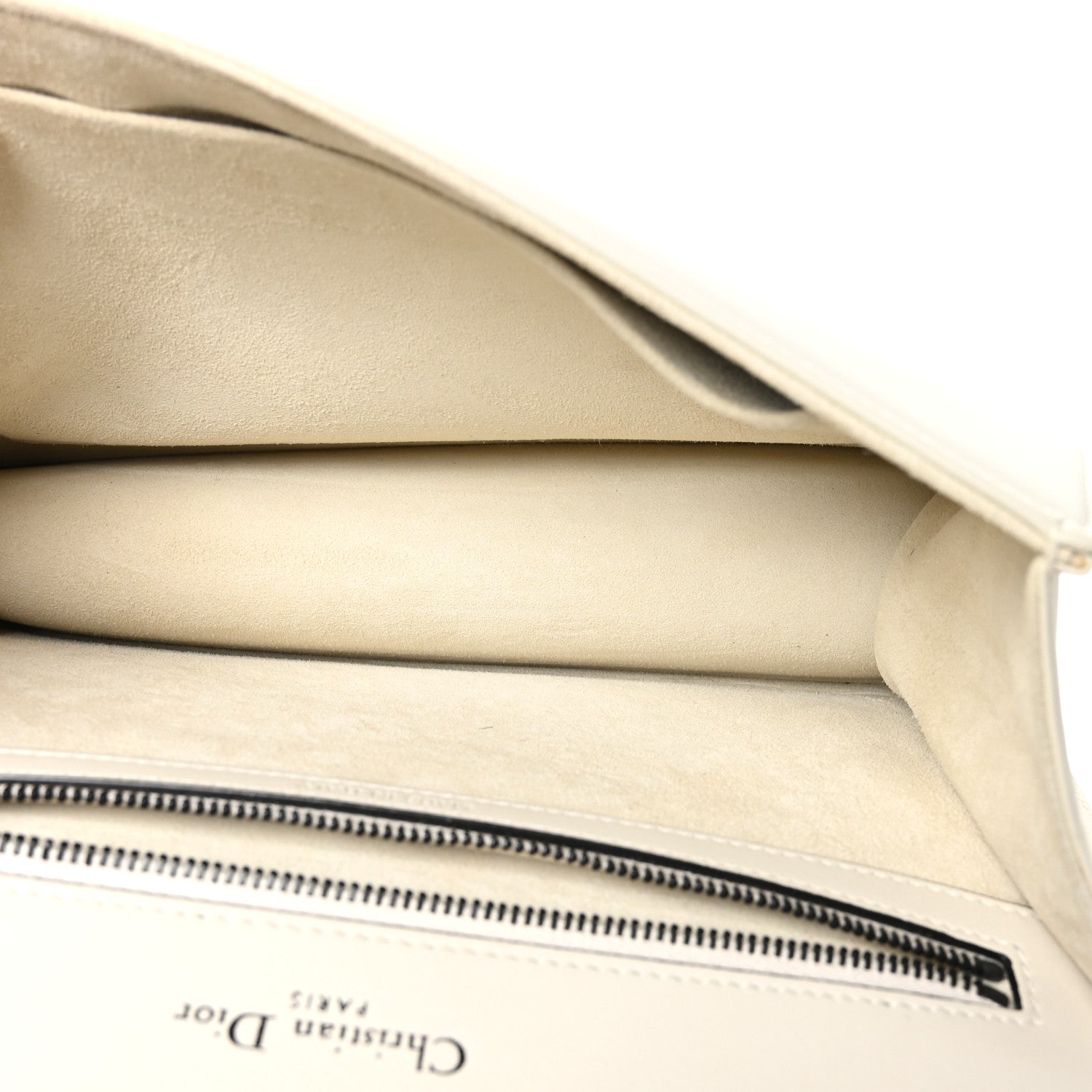 Christian Dior Ultra Matte Calfskin Studded Medium Diorama Flap Bag White Black 5 of 9