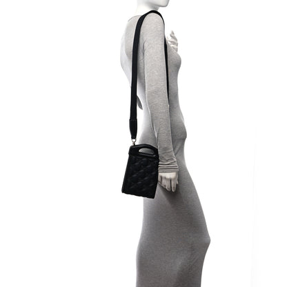 Gucci Nylon Calfskin Enamel GG Matelasse Mini Top Slip Handle Crossbody Bag Black 2 of 11