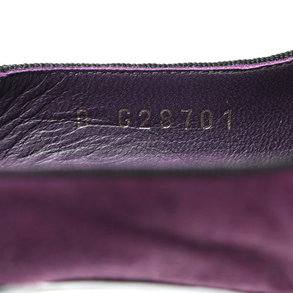 Chanel Suede Cap Toe CC Slingback Pumps 40 Violet Black 7 of 9