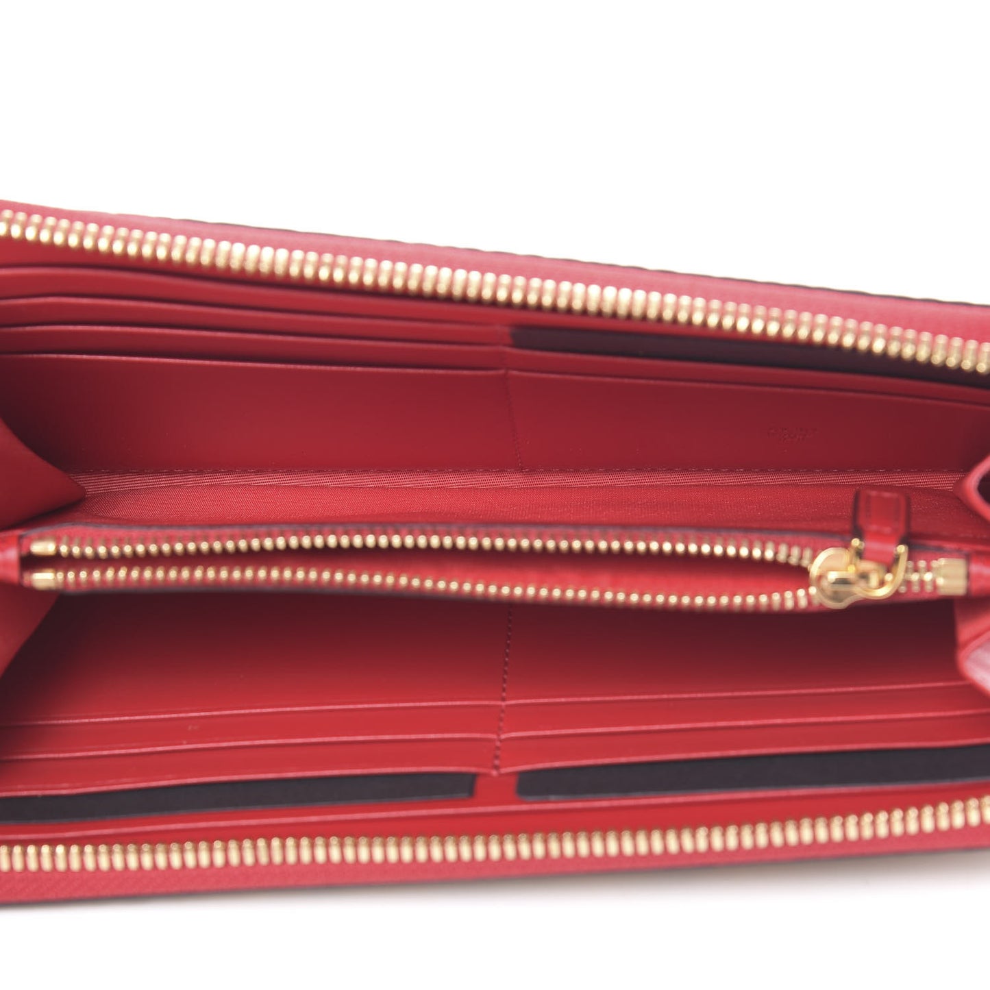 Visetos Large Zip Around Wallet Cognac Red