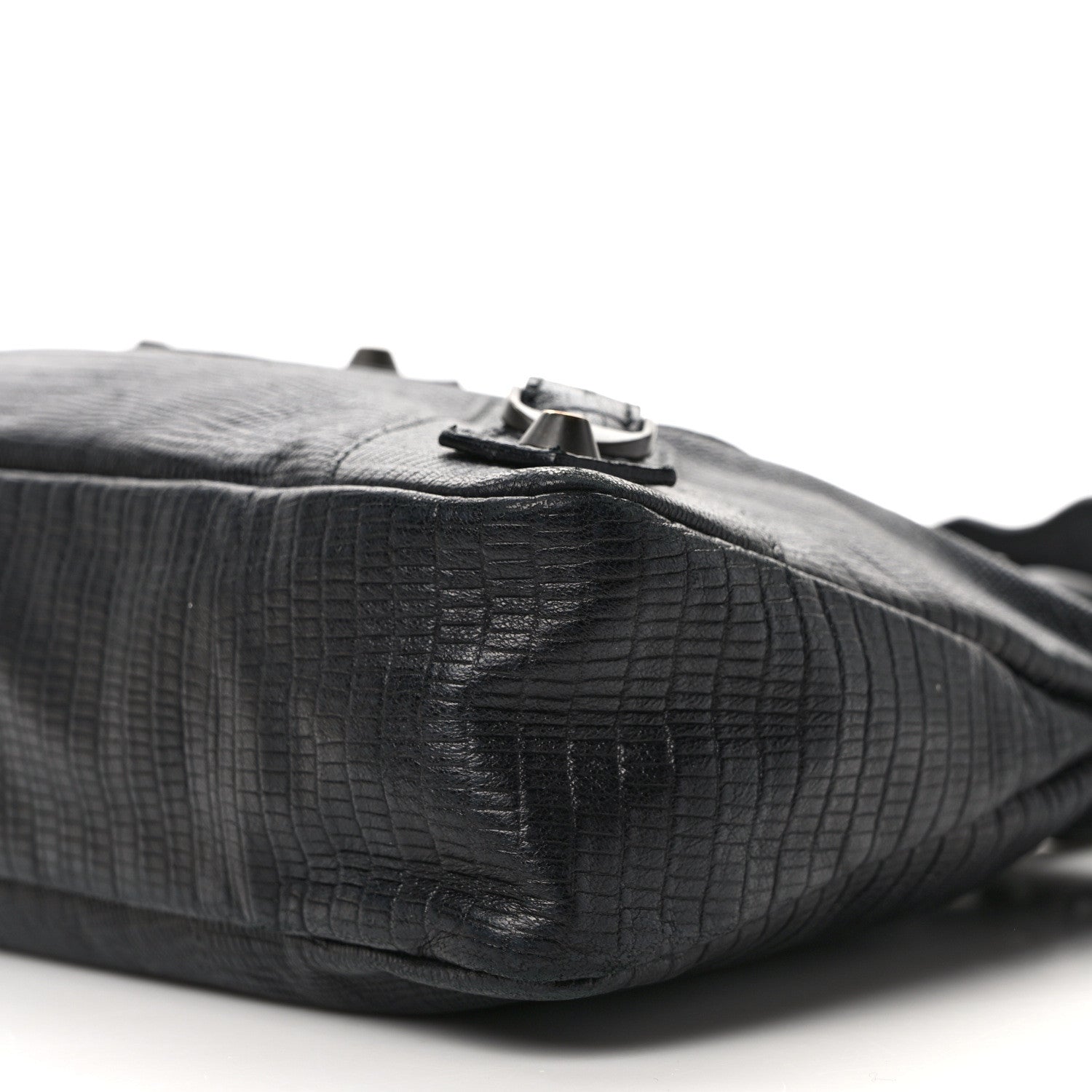 Balenciaga Calfskin Lizard Embossed Classic Hardware First Black 9 of 12