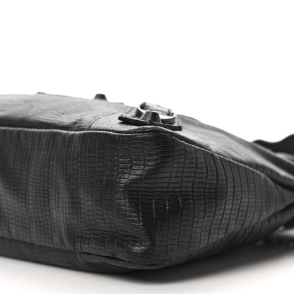 Balenciaga Calfskin Lizard Embossed Classic Hardware First Black 9 of 12
