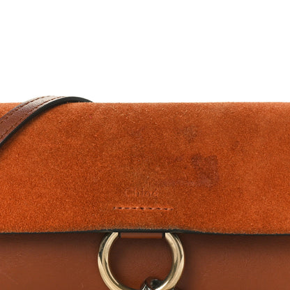 Chloe Suede Calfskin Mini Faye Shoulder Bag Tobacco 7 of 9