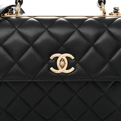 Chanel Lambskin Quilted Small Trendy CC Dual Handle Flap Bag Black 8 of 14