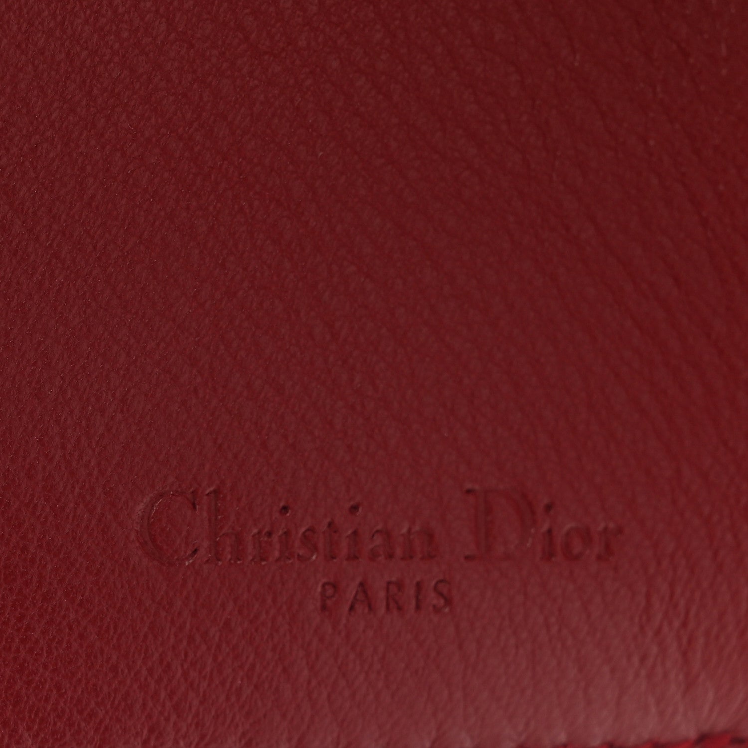Christian Dior Patent Cannage Lady Dior Lotus Wallet Red 7 of 8