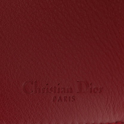 Christian Dior Patent Cannage Lady Dior Lotus Wallet Red 7 of 8