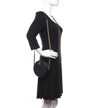 Chanel Caviar Quilted Small Round Bag With Chain Black 2 of 11
