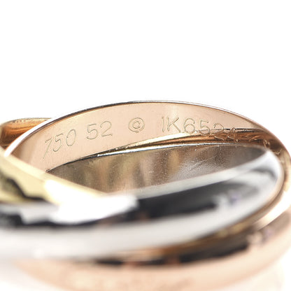 Cartier 18K Pink Yellow White Gold Classic Trinity Ring 52 6 4 of 7