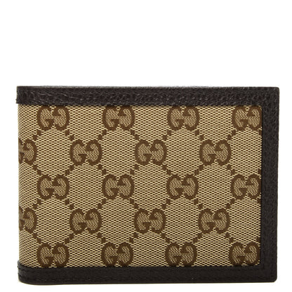 Gucci Monogram Bi-Fold Wallet Dark Brown 1 of 7