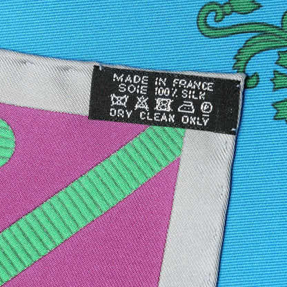 Hermes Silk Balade En Berline Scarf 90 Mastic Vert Juane 6 of 7