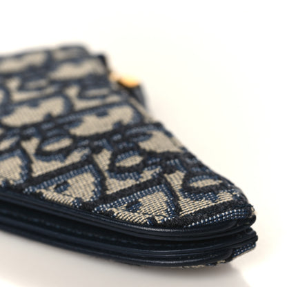 Christian Dior Oblique Saddle Coin Purse Blue 10 of 10